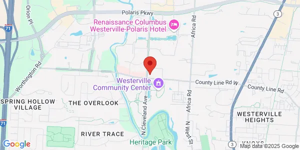 Map of 444 N Cleveland Ave Ste 130 Westerville, OH 43082