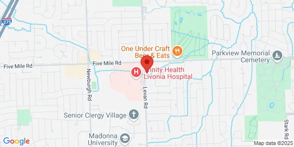 Map of 15160 Levan Rd Livonia, MI 48154