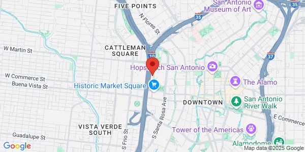 Map of 315 N San Saba St Ste 1180 San Antonio, TX 78207