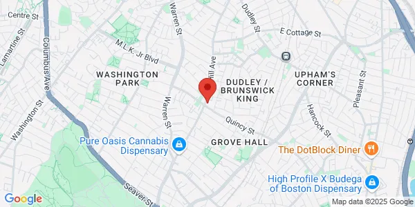 Map of 278 Blue Hill Ave Quincy Commons Boston, MA 02119