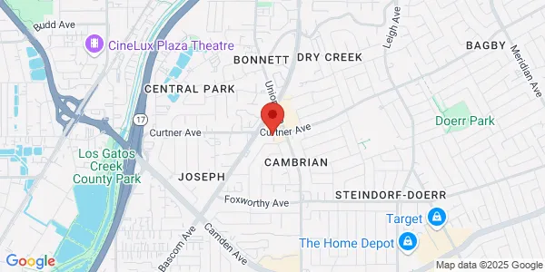 Map of 2100 Curtner Ave Ste F San Jose, CA 95124
