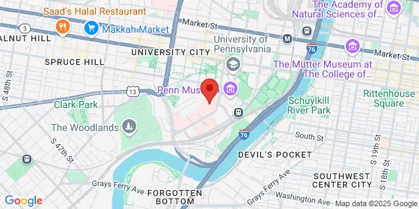 Map of 3400 Civic Center Boulevard Philadelphia, PA 19104