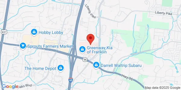 Map of 4321 Carothers Pkwy Franklin, TN 37067