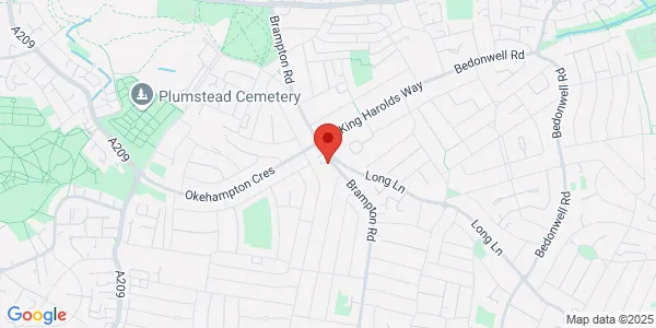 Map of 287 Brampton Road Bexleyheath London DA7 4SZ United Kingdom