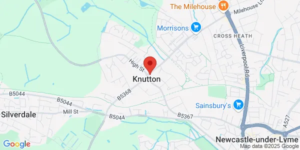 Map of 220 Knutton Lane Newcastle-under-Lyme ST5 6HF United Kingdom
