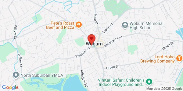 Map of 19 Pleasant St Woburn, MA 01801