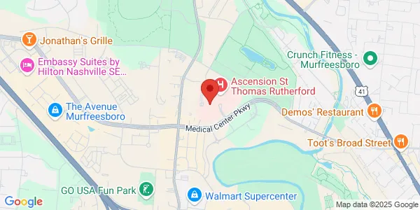 Map of 1800 Medical Center Pkwy Ste 350 Murfreesboro, TN 37129