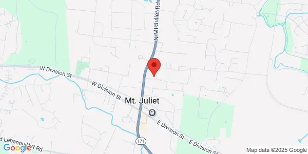Map of 70 E Hill St Mount Juliet, TN 37122