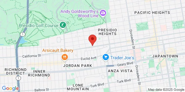 Map of 3490 California St San Francisco, CA 94118