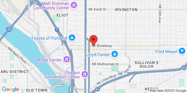 Map of 606 NE Broadway Portland, OR 97232