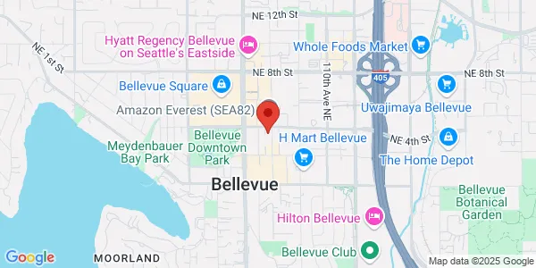 Map of 345 106th Ave NE Bellevue, WA 98004