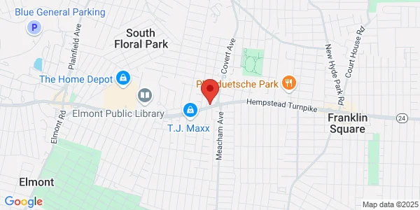 Map of 1380 Hempstead Tpke Elmont, NY 11003
