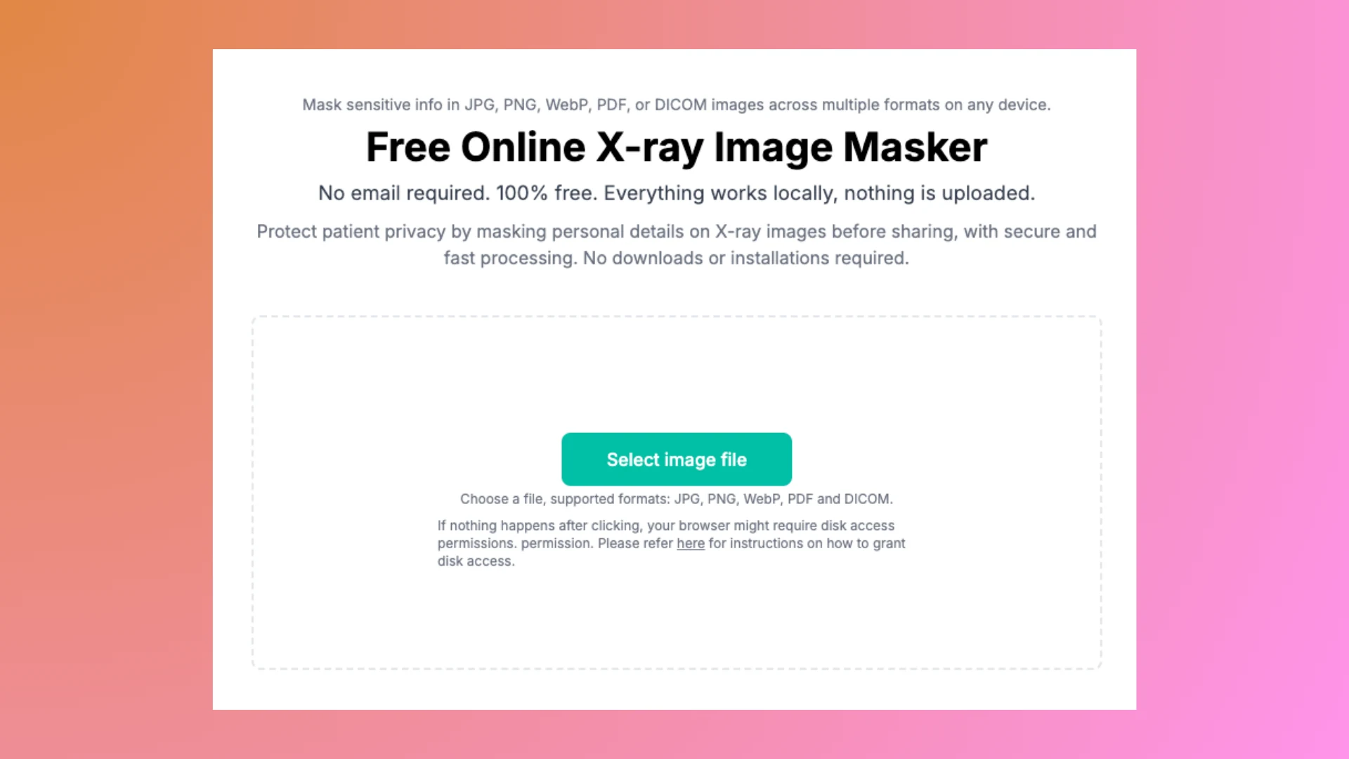 Интерфейс X-ray Masker