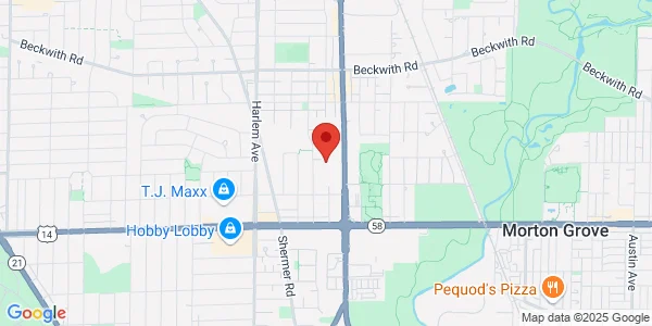 Map of 9000 Waukegan Rd Ste 110 Morton Grove, IL 60053