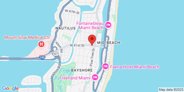 Map of 310 W 41st St Miami Beach, FL 33140