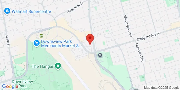 Map of 20 De Boers Drive Suite 220 Toronto, ON M3J 0H1 Canada