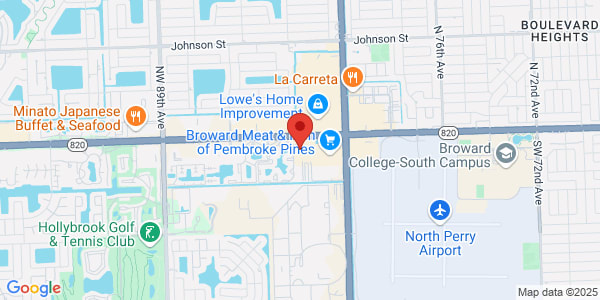 Map of 8384 Pines Blvd Pembroke Pines, FL 33024