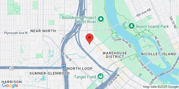 Map of 204 9th Ave N Apt 202 Minneapolis, MN 55401