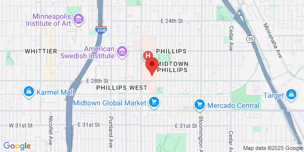 Map of 920 E 28th St Suite 700 Minneapolis, MN 55407