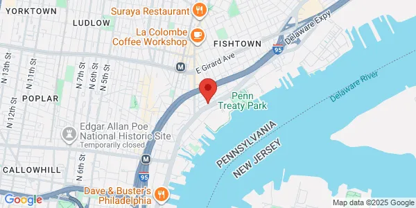 Map of 1080 N Delaware Ave Ste 800 Philadelphia, PA 19125
