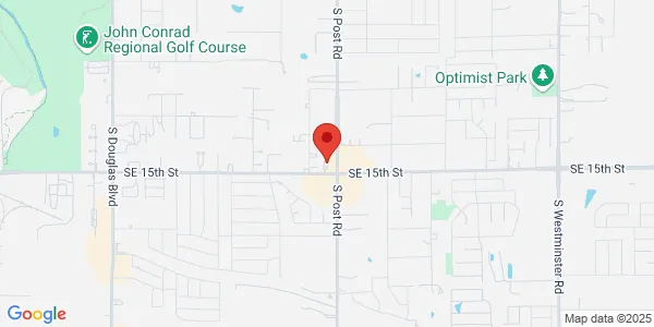 Map of 9917 SE 15th St Midwest City, OK 73130