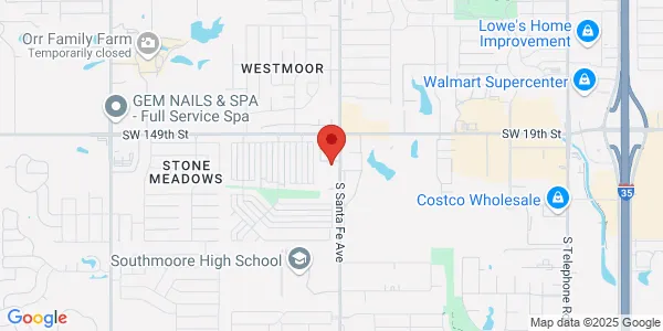 Map of 2109 South Santa Fe Ave Moore, OK 73160