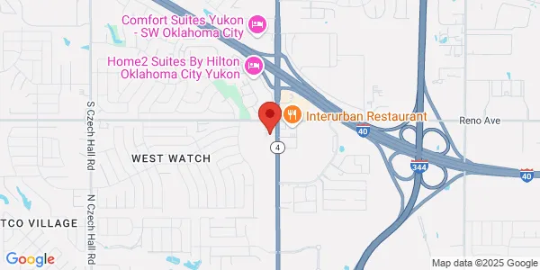 Map of 301 South Mustang Rd Yukon, OK 73099