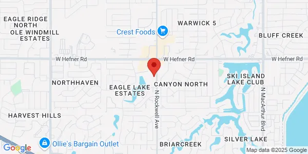 Map of 10701 N Rockwell Ave Oklahoma City, OK 73162