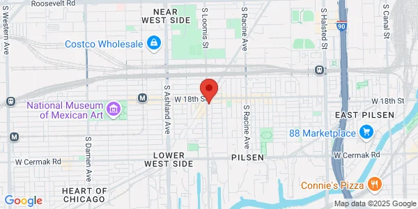 Map of 1817 S Loomis St Chicago, IL 60608
