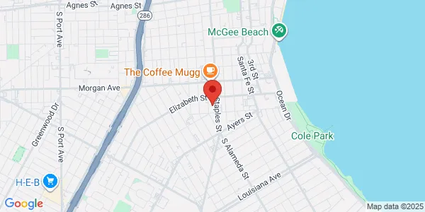 Map of 1521 S Staples St Corpus Christi, TX 78404