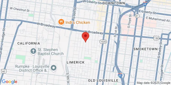 Map of 820 S 6th St Louisville, KY 40203