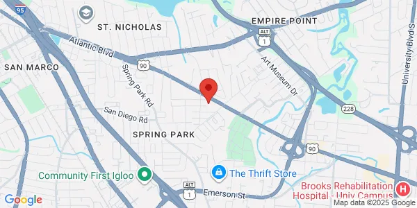 Map of 3726 Beach Blvd Jacksonville, FL 32207