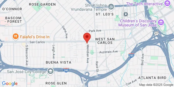 Map of 1432 W San Carlos St Ste 10 San Jose, CA 95126