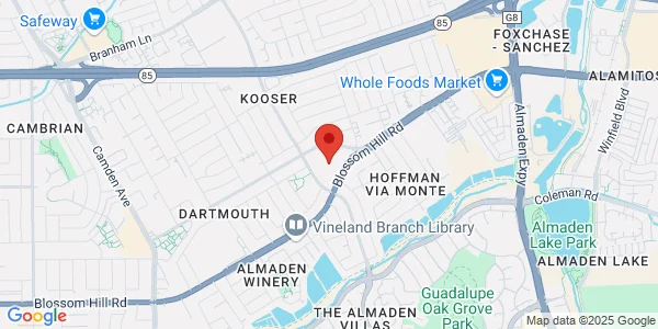 Map of 1375 Blossom Hill Rd San Jose, CA 95118