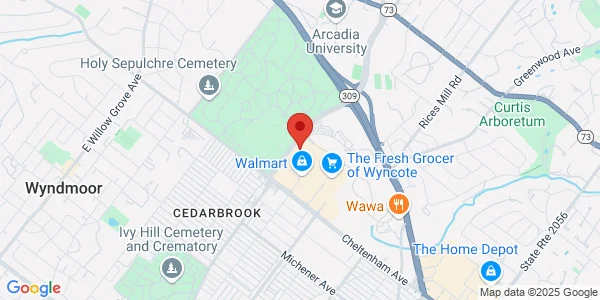 Map of 1000 S Easton Rd Wyncote, PA 19095