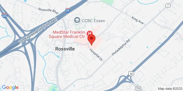 Map of 9101 Franklin Square Dr Ste 102 Medical Arts Building Baltimore, MD 21237