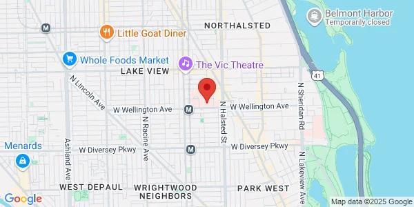 Map of 836 W Wellington Ave Chicago, IL 60657