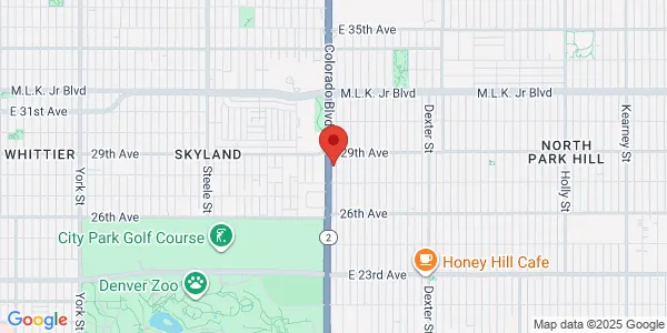Map of 2848 Colorado Blvd Denver, CO 80207