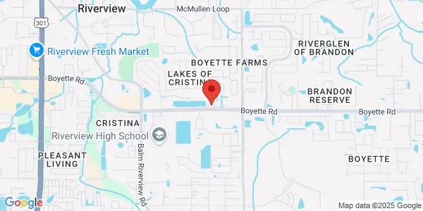 Map of 11608 Boyette Rd Riverview, FL 33569