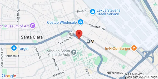 Map of 594 El Camino Real Santa Clara, CA 95050
