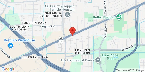 Map of 14555 S Main St Houston, TX 77035