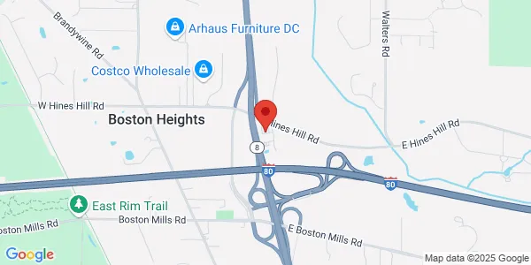 Map of 328 E Hines Hill Rd The Cynthia Parker Matthews Bldg Boston Heights, OH 44236