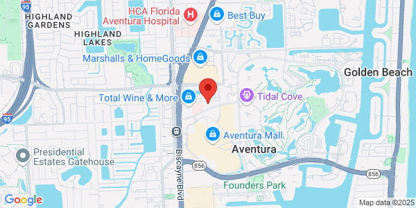 Map of 2925 Aventura Blvd Ste 100 Aventura, FL 33180