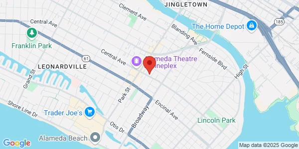 Map of 2433 Central Ave Alameda, CA 94501