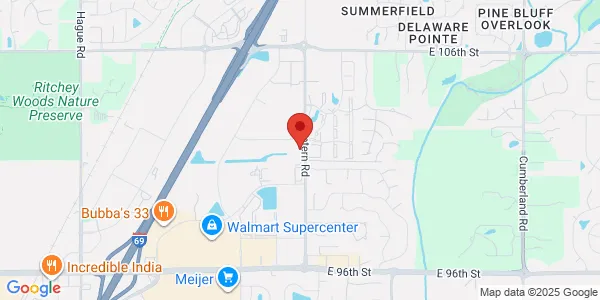 Map of 10100 Lantern Rd Ste 250 Fishers, IN 46037