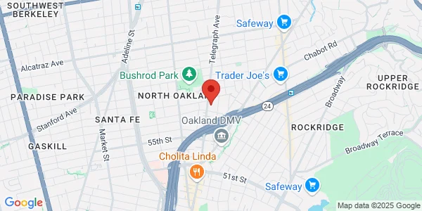Map of 5730 Telegraph Ave Berkeley, CA 94609