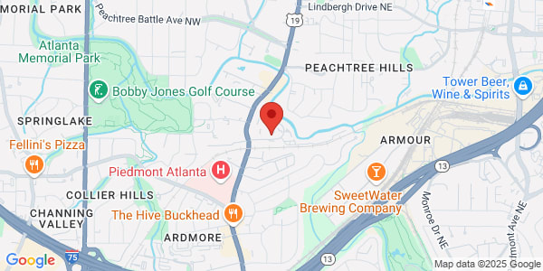 Map of 60 Peachtree Park Dr Ste 100 Atlanta, GA 30309