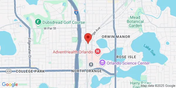 Map of 2909 N Orange Ave Ste 101 Orlando, FL 32804