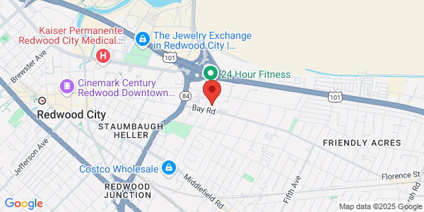 Map of 934 Charter St Redwood City, CA 94063