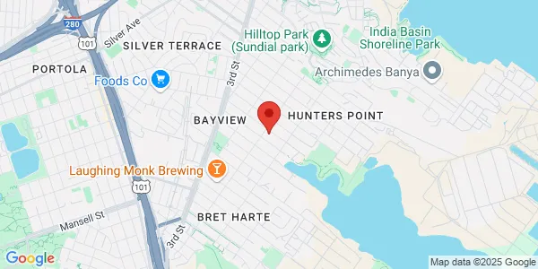Map of 1375 Van Dyke Ave San Francisco, CA 94124